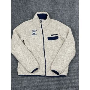 Georgetown Sweater Womens Medium Columbia Deep Pile Jacket Zip up Fleece Hoyas